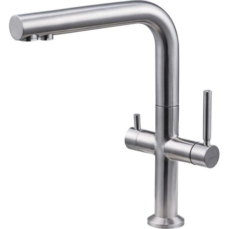 kielle Wimeo - Mitigeur d’évier avec fonction filtrante, inox brossé 10525F25 (1/5)