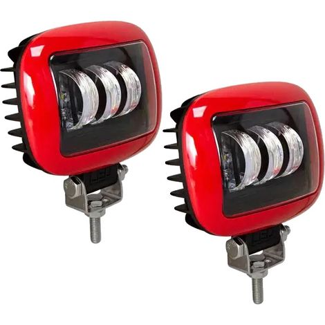 Projecteur LED, faisceau large, résistant aux intempéries, Carré Rouge (1/2)