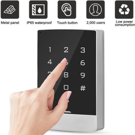 Contrôleur d'accès RFID 125 kHz, étanche IP65, clavier Wiegand 26, ouvre-porte à mot de passe (1/5)