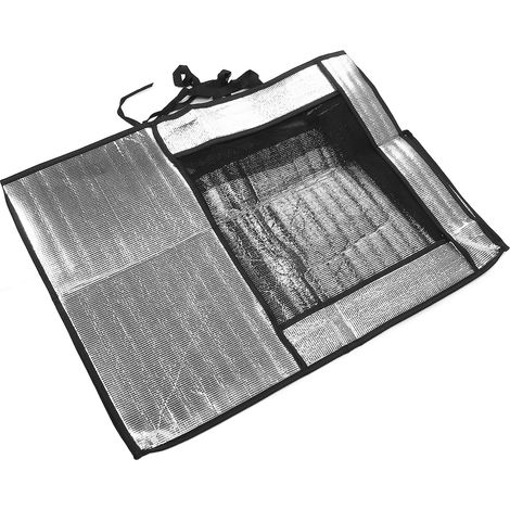 Silberne Klimaanlagenabdeckung aus Aluminiumfolie, staubdicht, regendicht, Sonnenschutz, 80 x 30 x 57 cm / 31,5 x 11,8 x 22,4 Zoll (1/5)