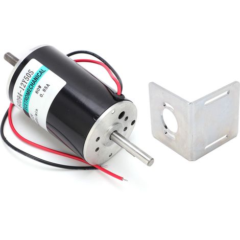80W Hochgeschwindigkeits-Gleichstrommotor, Mikro-Doppelwelle, CW/CCW-Drehzahlregelung, 12V, XD60D9412Y50S (mit Halterung) (1/5)