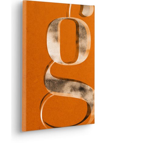 Komar Canvasbild Typo G wie Gustav - 40 x 30 cm - Bild auf Keilrahmen - Minimalistisch (1/2)