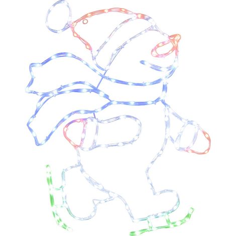 LED-Schild „Weihnachtsmann auf Schlittschuhen“ LOVIISA 120 LEDs vidaXL (1/5)