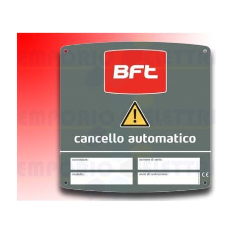 Cartello Avvertenze Monitore Segnalazione 180X180 mm BFT CMS D831081 (1/3)