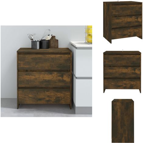 Sideboard Räuchereiche 70x41x75 cm Holzwerkstoff - Sideboard - Wohnzimmermöbel - Holzmöbel - Regal - Aufbewahrung (1/5)