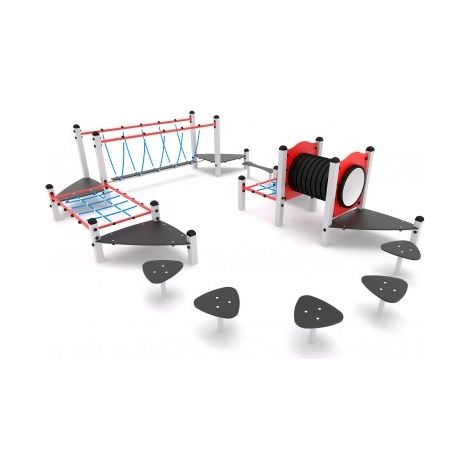 Percorso Per Bambini Struttura In Tubolare Di Acciaio Zincato E Verniciato 832 x 693 x H120 cm
