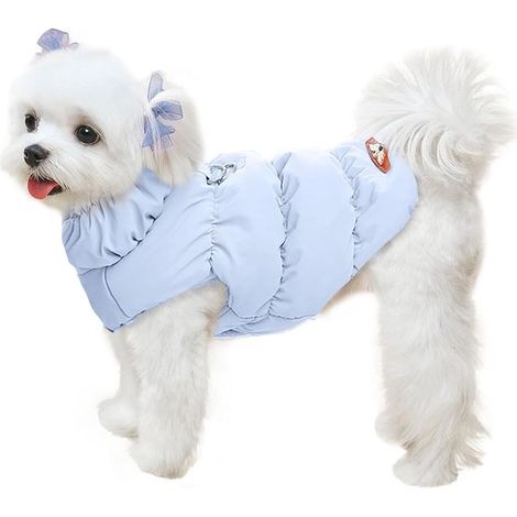 Abrigo para perros, Abrigos para perros para clima frío, Impermeable y cortavientos para perros, Azul claro, XL, Perros de tamaño mediano (1/5)