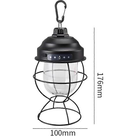 Lampes de camping rétro, appliques murales classiques, lanternes multifonctions pour chevaux, rechargeables par USB, éclairage de secours pour le camping