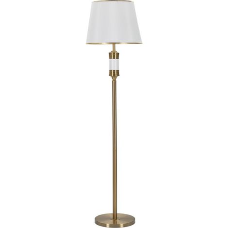 Lampadaire en Métal "Whity" 160cm Blanc & Or