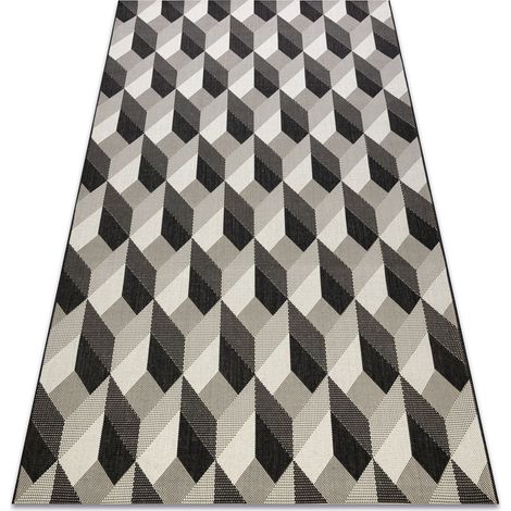 Tappeto DI SPAGO SIZAL FLAT 48624/690 CUBI 3D black 120x170 cm