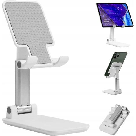 Faltbarer Desktop-Ständer für Tablet und Telefon, 4-13 Zoll, Weiß (1/5)