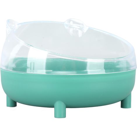 Salle de bain transparente pour hamster, baignoire spacieuse et facile à nettoyer, bac à sable amovible, toilettes et bac à sable pour hamster (1/5)