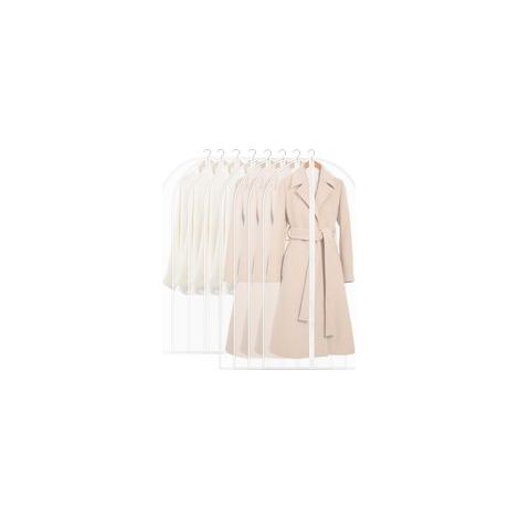 Lot de 8PCS Housses de Vêtements, Housses de Protection Semi Transparentes, 60 x 120/100cm Housse Vetements à Suspendre Anti Poussière Etanche Mite Humidité, pour Chemise Costumes Manteaux (Blanc)