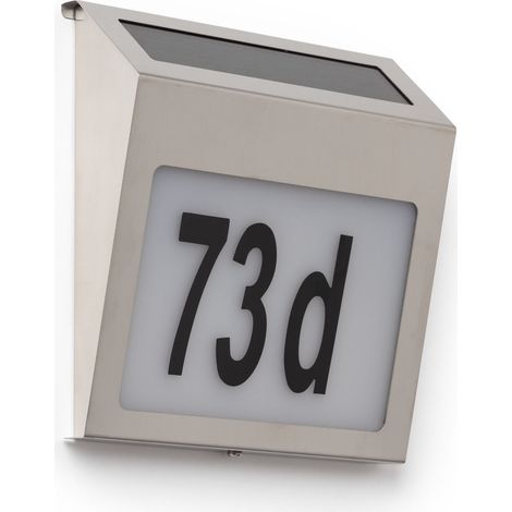 Applique Murale LED Extérieure Solaire Barua pour Numérotation de Maisons 6500K Blanc froid (1/5)