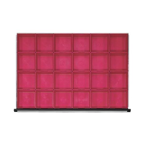 Kunststoff-Kleinteilekasten mit 20 Mulden, für Schrankbreite 1060 mm für (1/2)