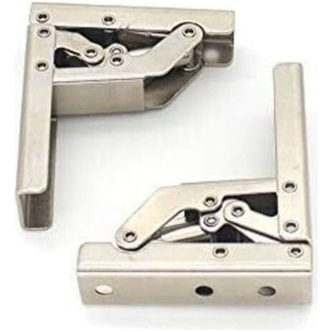 2 paquets de support d'angle de 90 degr¨s support de support d'affichage pliable support de porte pliante/charni¨¨re d'¨tag¨¨re support cach¨ cadre de table accessoires de meubles (2P (1/4)