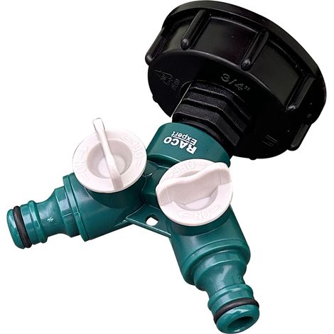 Raccord S60x6 PP / Nez rob. double vanne auto