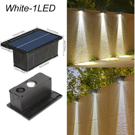 (Lot de 2 - lumière blanche) Spots solaires LED étanches pour éclairage extérieur paysager et jardin. (1/5)