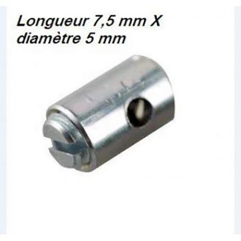 Serre câble de gaz accélérateur Ø5mm x L7.5mm Algi 00428010 unité (1/2)