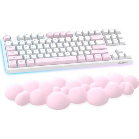 Repose-poignet ergonomique Cloud-Soft pour 100 touches 87 touches 68 touches clavier matériau PU base en caoutchouc antidérapant (1/5)