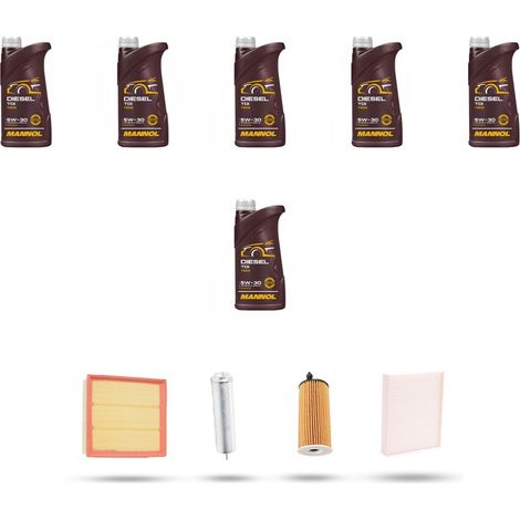 Kit tagliando 4 FILTRI e 6L OLIO compatibile con Bmw serie 3 (F30, F80,F31) 320d 135kw dal 2011 (1/5)