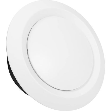 1 Grille Aération, Réglable Rond Plafond Mur, ABS Blanc 150mm, Ventilation Extraction Conduit