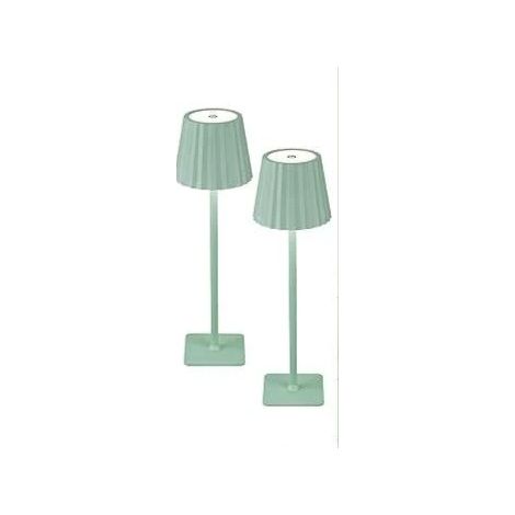 Kabellose LED-Tischleuchte mit Touch-Funktion, Schutzart IP44, grün, USB-C, 2 Stück (1/3)