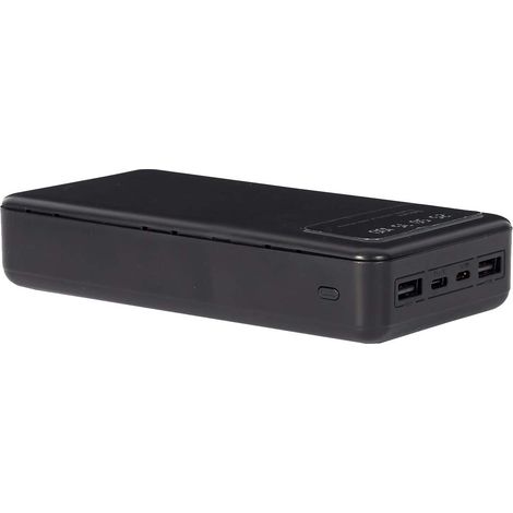Batterie de Secours Externe 30000mAh Noire avec Lampe LED (1/5)