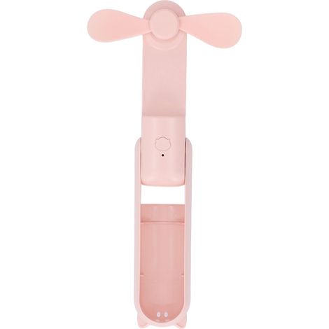 Ventilateur portable pliable et multifonctionnel avec batterie rechargeable USB de 1200 mAh, idéal pour une utilisation en extérieur (rose). (1/5)