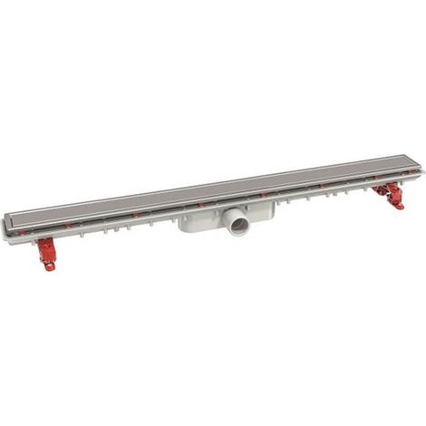 Nicoll – Caniveau de douche inox faible hauteur 890mm – Ø40mm – Débit 0,44l/s – Grille réversible pour douche de plain-pied (1/10)