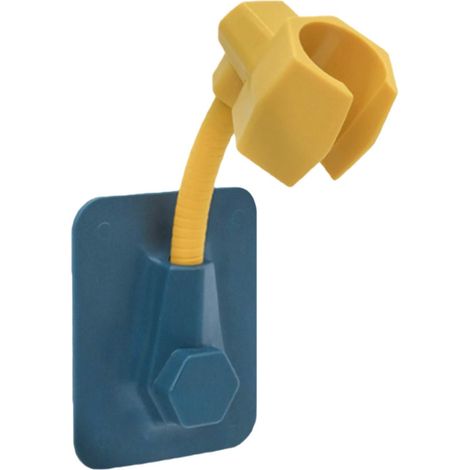 Support Douche Douchette, Fixation Porte Pommeau de Douche Mural Support Mural Douchette Réglable, Imperméable, Heavy Duty, Accessoire de Salle de Bain (Jaune)