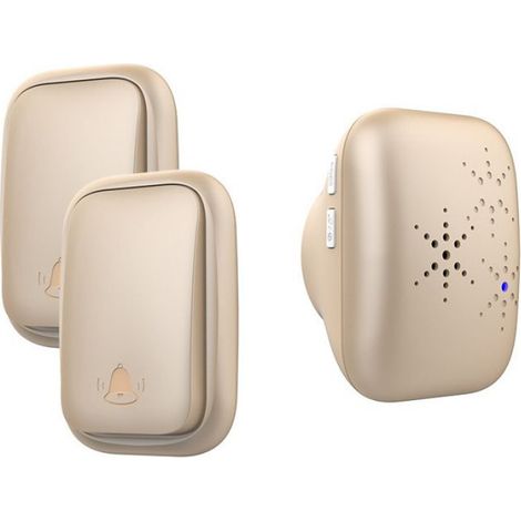 Sonnette Sans Fil - Sonnette Porte Intelligente Étanche IP44 - Pour Maison et Extérieur - Fonctionne Sans Batterie - Récepteur 230 V - 38 Mélodies - 1 Pièce (1/2)