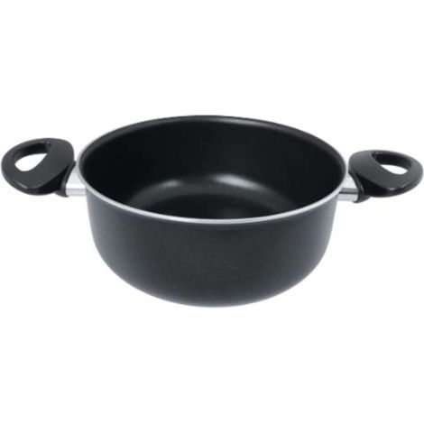 Casserluola Antiaderente in alluminio nero metallizzato jumbo 24 cm zanetti