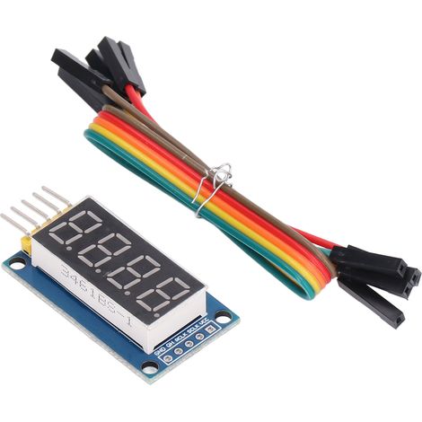 Module afficheur LED 4 chiffres piloté par 595 réglable avec cavalier 3.3V-5V (1/5)