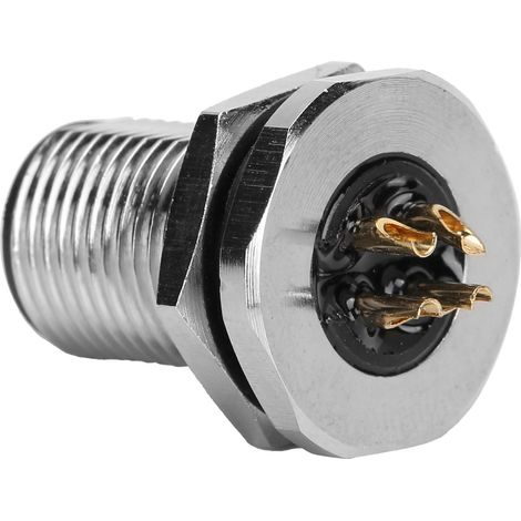 Adaptateur de prise M12-F2-P4 pour montage sur panneau F2 M12, connecteur étanche IP67 à 4 broches (1/5)