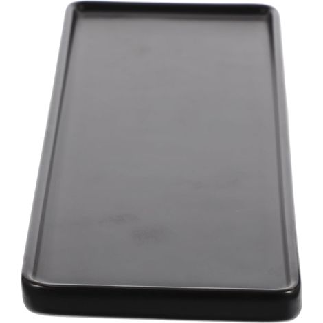 Plateau Rectangulaire Surface Lisse en Céramique Noire pour Rangement Bijoux et Cosmétiques Stable, pour Salle de Bain ou Réservoir de Toilette'-'- (1/5)