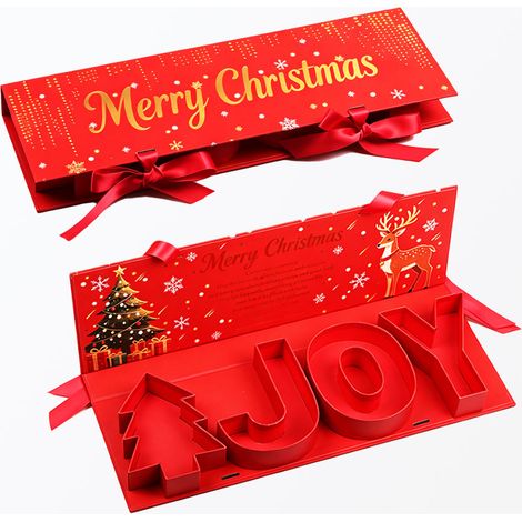 Coffrets cadeaux de Noël créatifs - Emballage cadeau de bonbons pour les fêtes - Cadeau de Noël rouge (1/5)