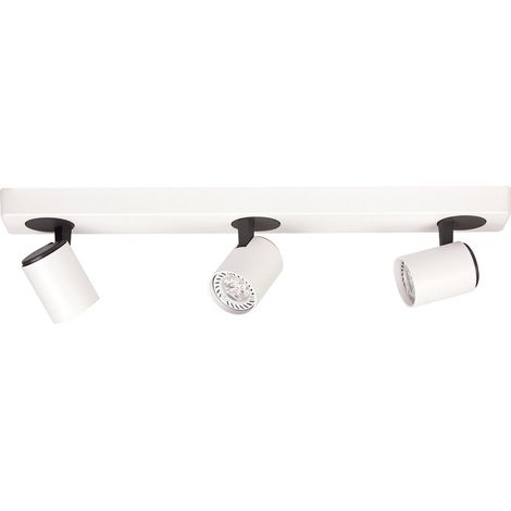 Italux Elvira - Moderne Scheinwerfer Weiß, Schwarz 3 Licht mit Aluminium, Weißer Farbton, GU10