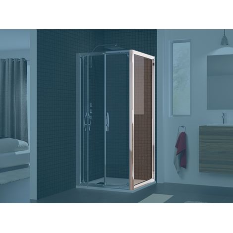 Paroi de douche fixe TONGA 77-79 profilé blanc - KINEDO - PA661BTNE (1/2)