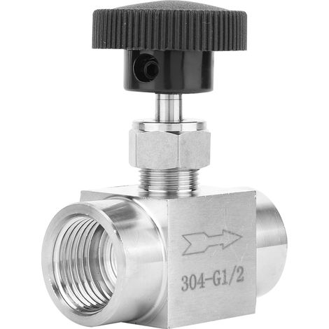 Vanne à aiguille droite à filetage interne BSPP en acier inoxydable (type D) pour le transport d'eau, de gaz et de pétrole. (1/5)