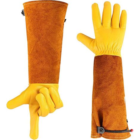 Filiyano-Gants de jardinage en peau de mouton – protection contre les lacérations et pour les longs travaux de jardinage grâce à leur traitement (1/5)