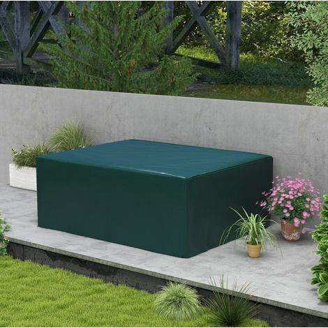 Copertura protettiva per mobili da giardino 235 x 190 x 90 cm in PE verde scuro DESVIAE (1/5)
