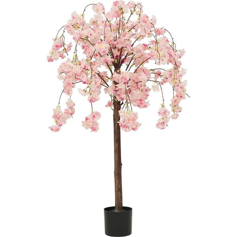 Cerisier artificiel retombant rose 110cm (1/4)