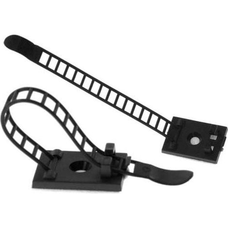 Fascetta per cavi inline cable tie clamp riutilizzabile adesiva (1/3)