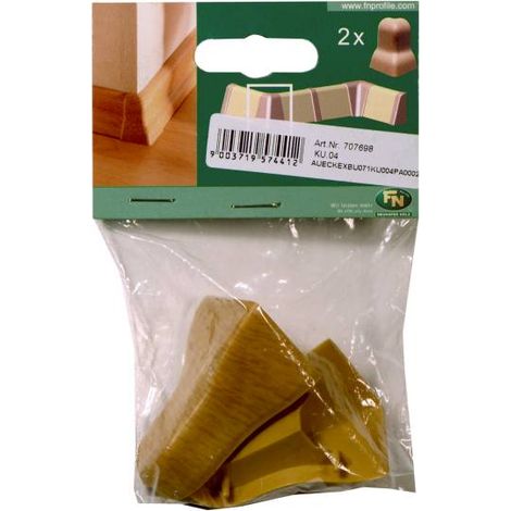 Außeneck für Kunststoffleiste KU.04 Buche Landhaus Clips & Ecken (1/2)