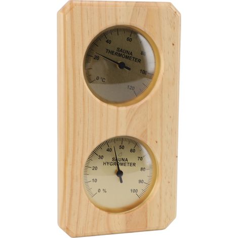 2-in-1 Saunathermometer und Hygrometer zur Messung von Luftfeuchtigkeit und Temperatur in Holzsaunen (1/5)