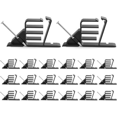 Confezione da 20 organizer per cavi sicuri e robusti per gestire i cavi elettrici in ufficio e a casa (1/4)