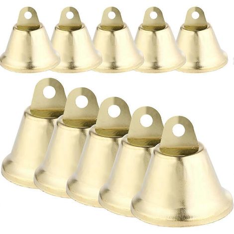 30 pendentifs cloches de Noël, décorations à suspendre, décorations de Noël-3.8CM-Golden
