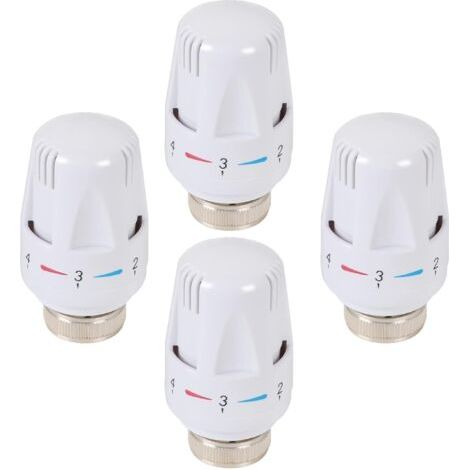 4PCS Tete Thermostatique Robinet Thermostatique Radiateur Tête de Remplacement de Vanne de Radiateur Valve de Radiateur Thermostatique M30 x 1,5 Tete Thermostatique Radiateur pour Maison Bureau