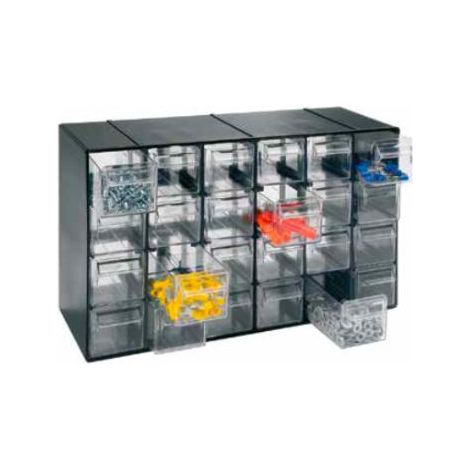 CASSETTIERA PLASTICA 24 POSTI L377 P142 H228CM "HOBBY"